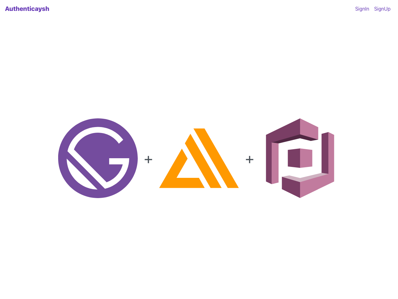 Gatsby Auth Aws Amplify screenshot